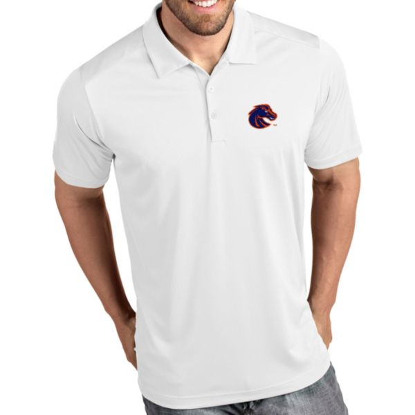 Antigua Men's Boise State Broncos Tribute Performance White Polo