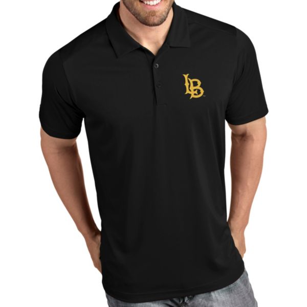 Antigua Men's Long Beach State 49ers Tribute Performance Black Polo