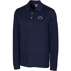 Cutter & Buck Men's Penn State Nittany Lions Blue Advantage Long Sleeve Polo