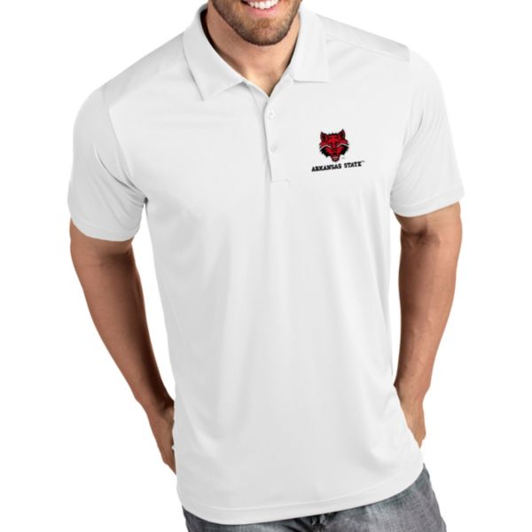 Antigua Men's Arkansas State Red Wolves Tribute Performance White Polo