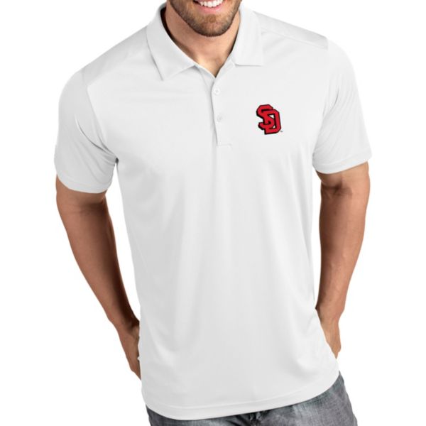 Antigua Men's South Dakota Coyotes Tribute Performance White Polo