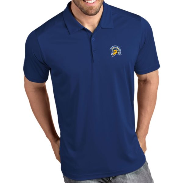 Antigua Men's San Jose State Spartans Royal Tribute Performance Polo
