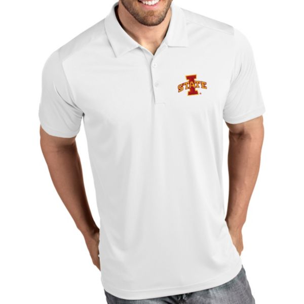 Antigua Men's Iowa State Cyclones Tribute Performance White Polo