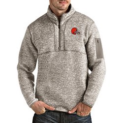 Antigua Cleveland Browns Womens Grey Tempo 1/4 Zip Pullover