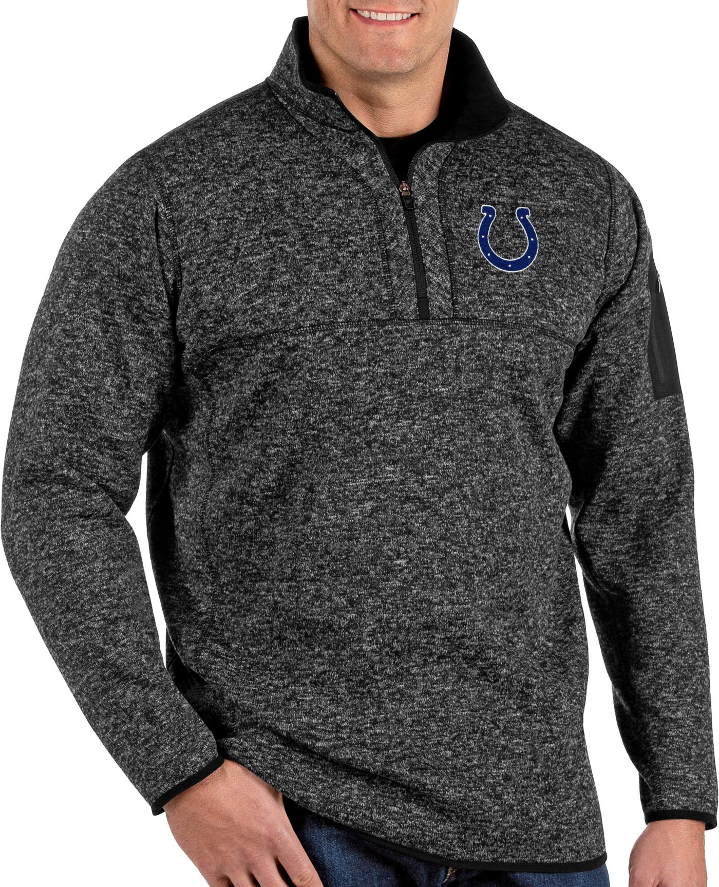 Download Antigua Men's Indianapolis Colts Fortune Black Quarter-Zip ...