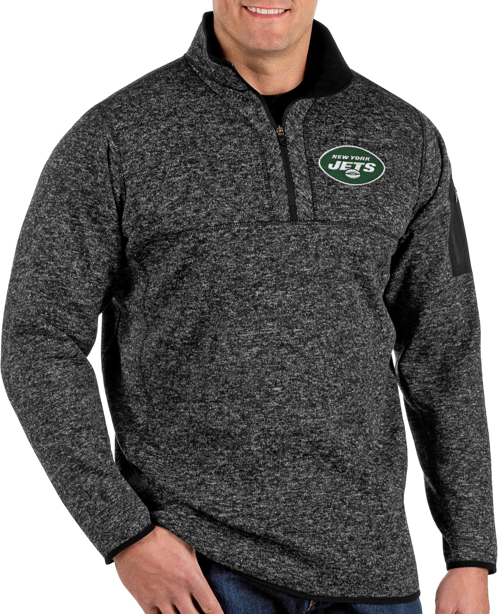 Antigua Men's New York Jets 1/4 Zip Pullover