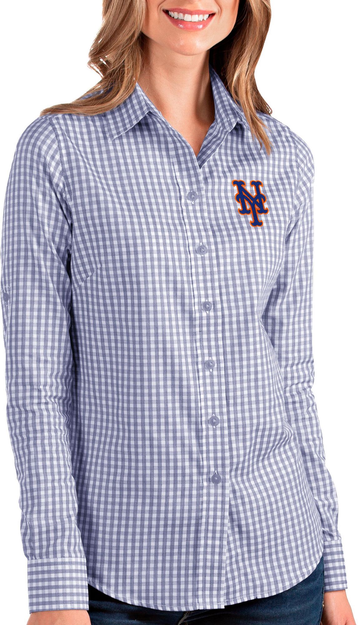 new york mets button down shirt