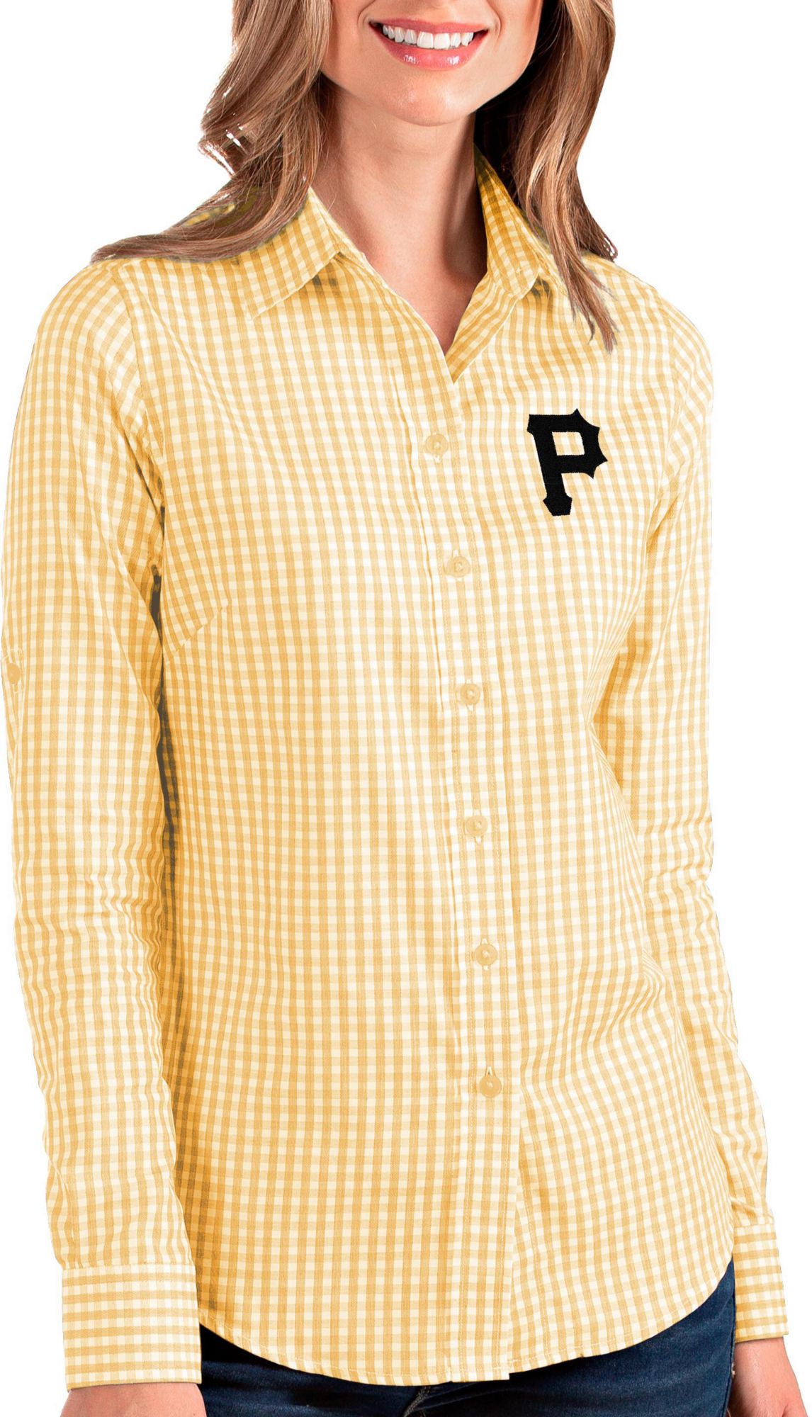 Pittsburgh Pirates Antigua Compass Polo - Black