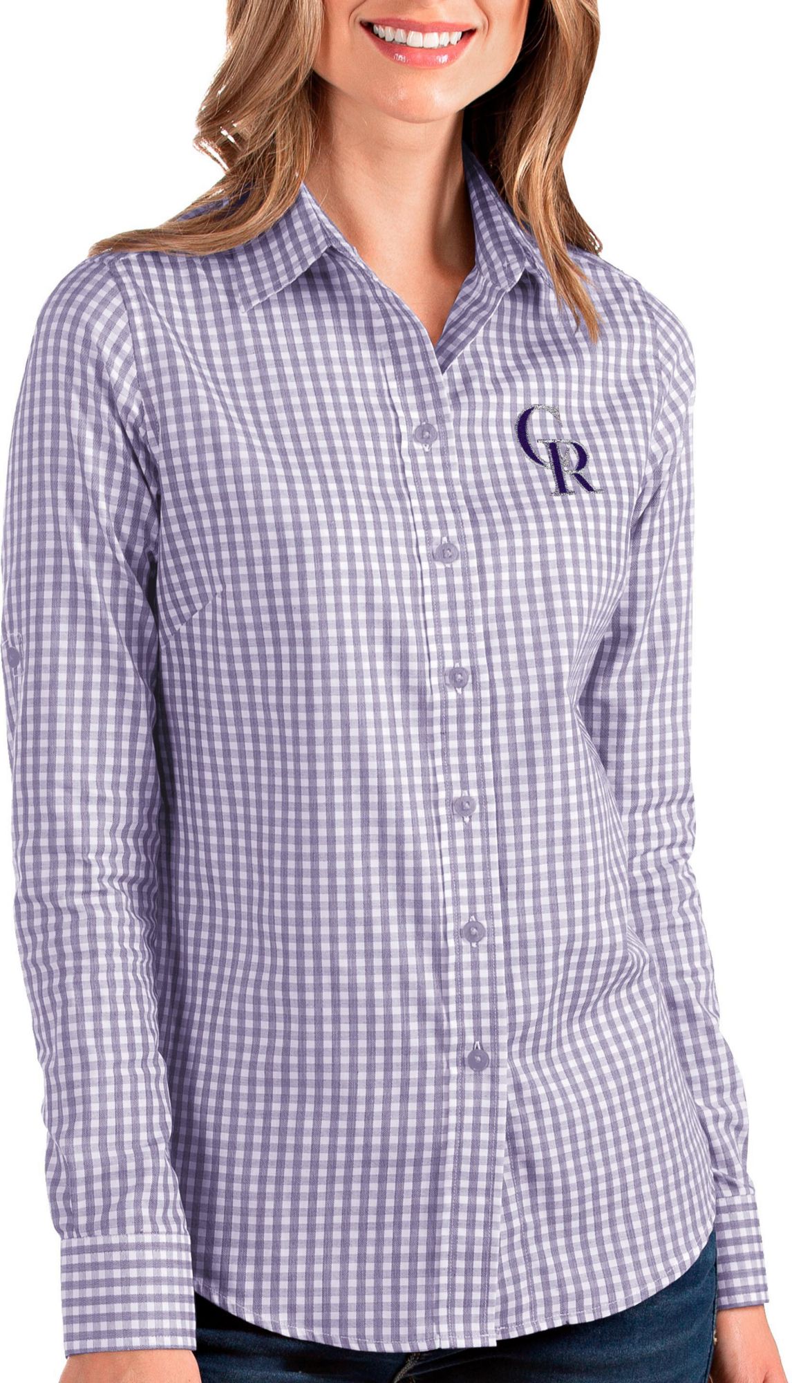 Colorado Rockies Antigua Compass Polo - Gray