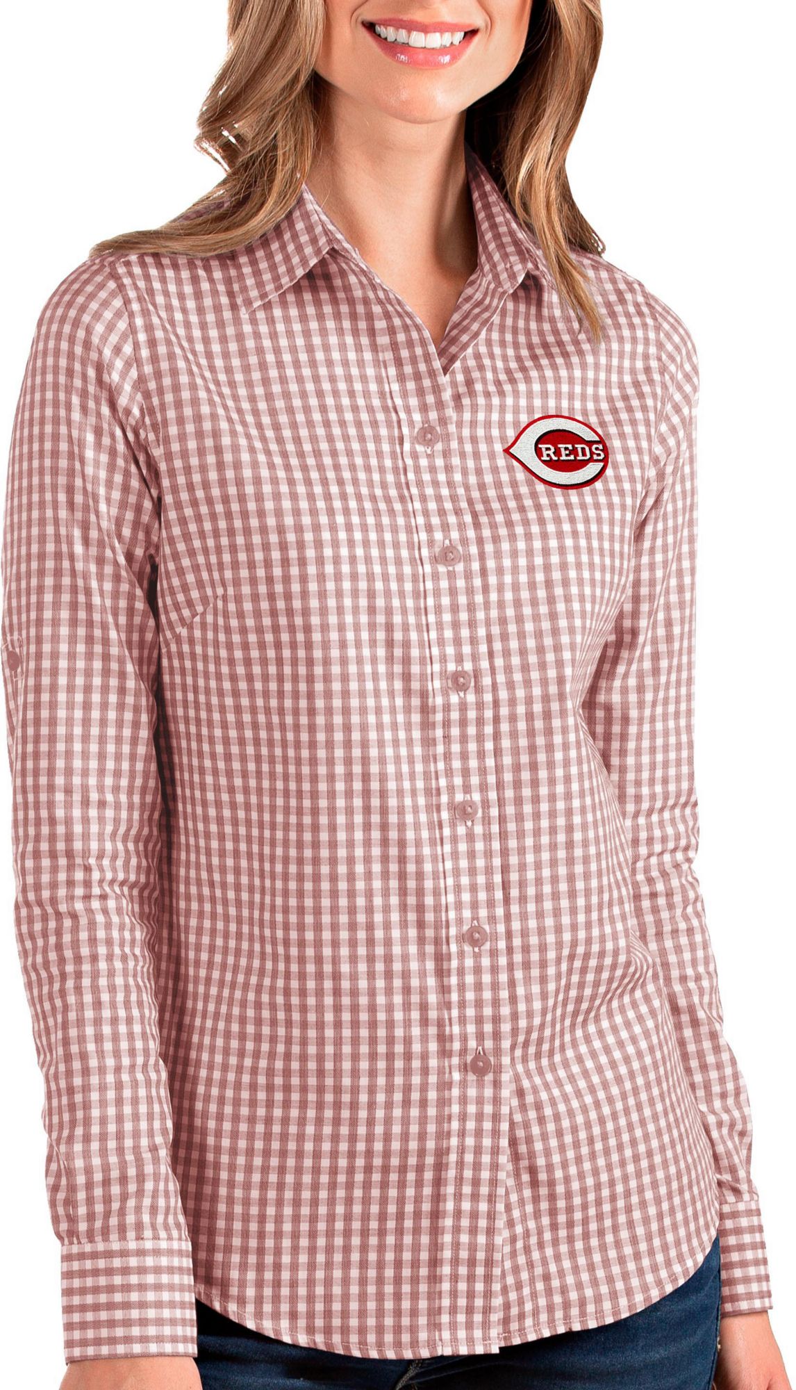 cincinnati reds button up shirt