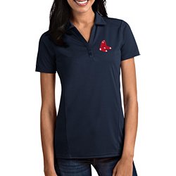 Antigua MLB American League 19th Hole Short Sleeve Polo Shirt, Mens, XL, Boston Red Sox Grey Heather