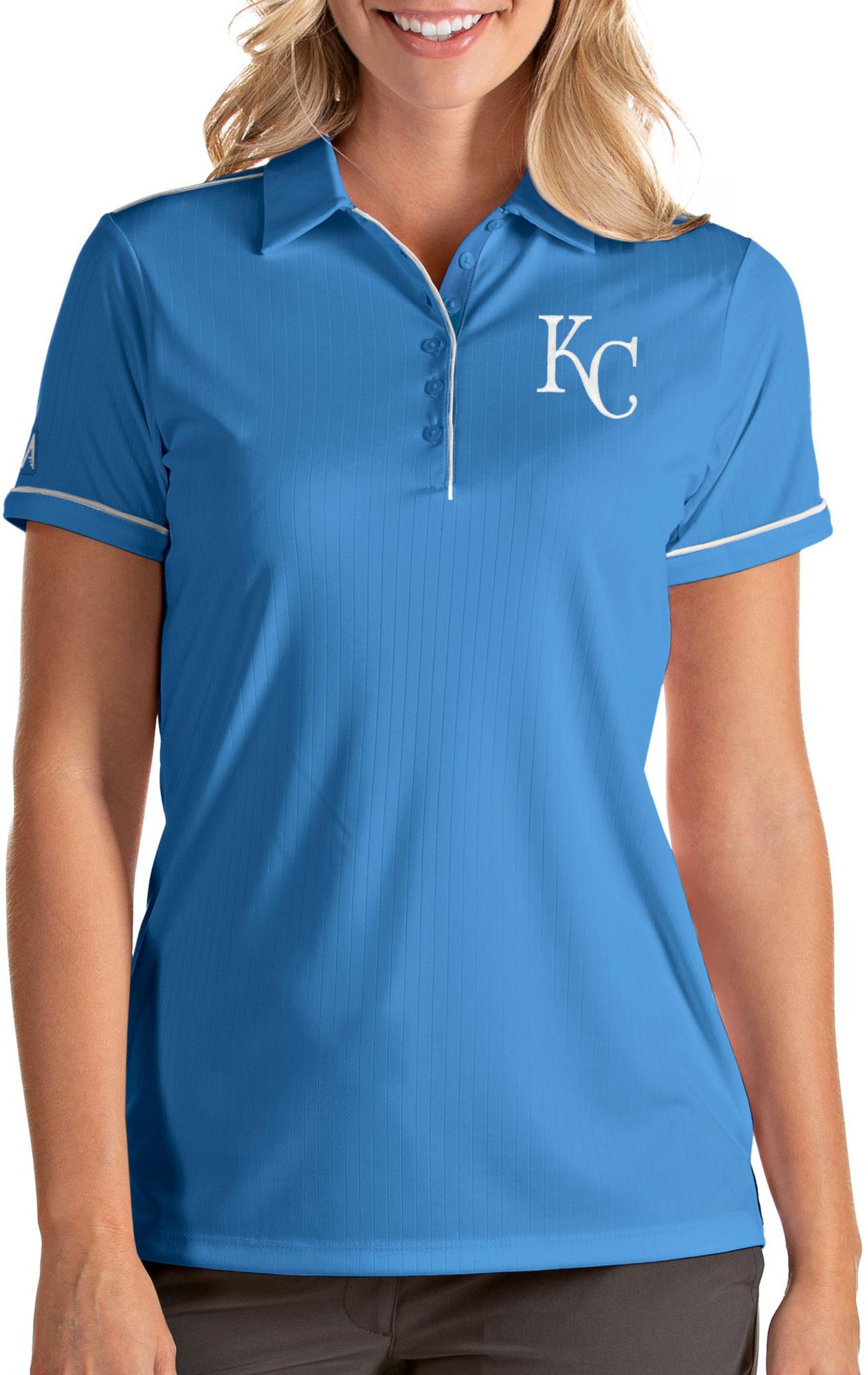 Nike Kansas City Royals Women's Blue Velocity T-Shirt, Blue, 67% POLYESTER/ 33% Cotton, Size S, Rally House