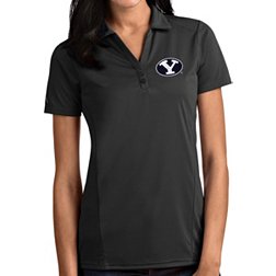 Antigua Women's BYU Cougars Grey Tribute Performance Polo