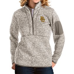 Antigua Women's Baylor Bears Oatmeal Fortune Pullover Jacket