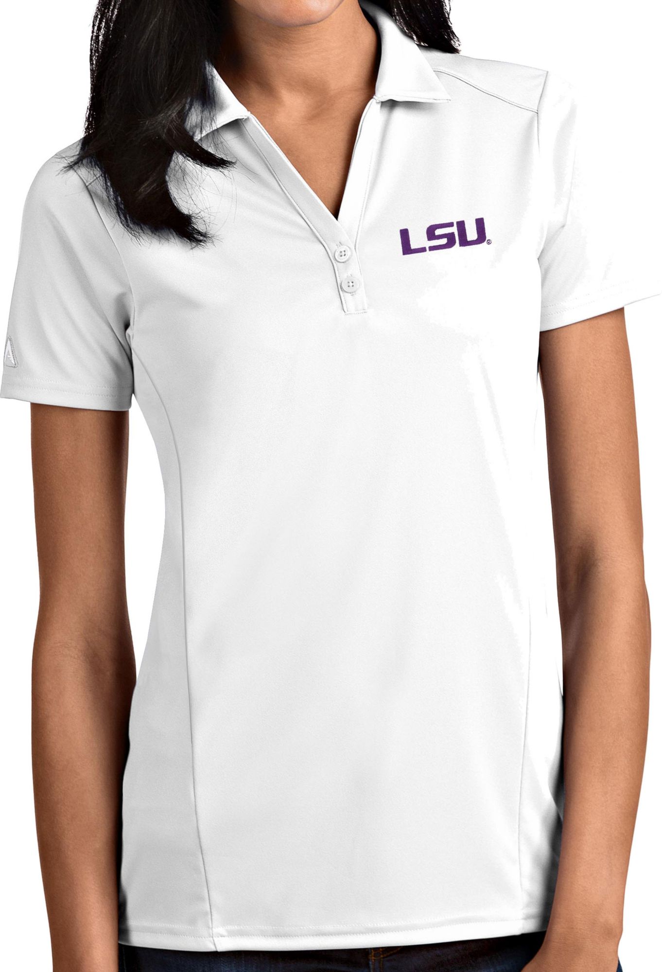 Antigua Women's LSU Tigers Tribute Performance White Polo