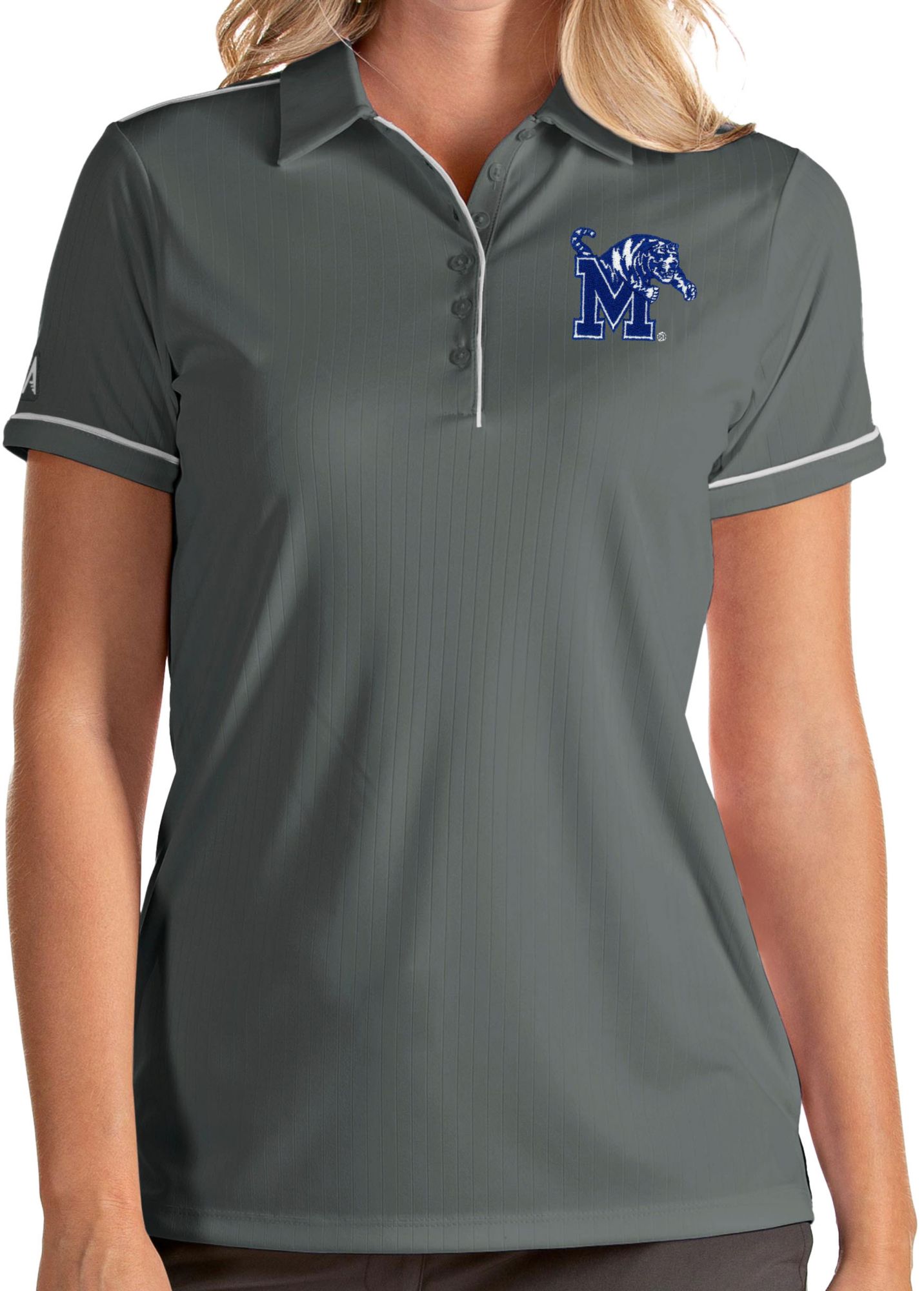 Antigua Men's New Orleans Saints Quest Grey Polo