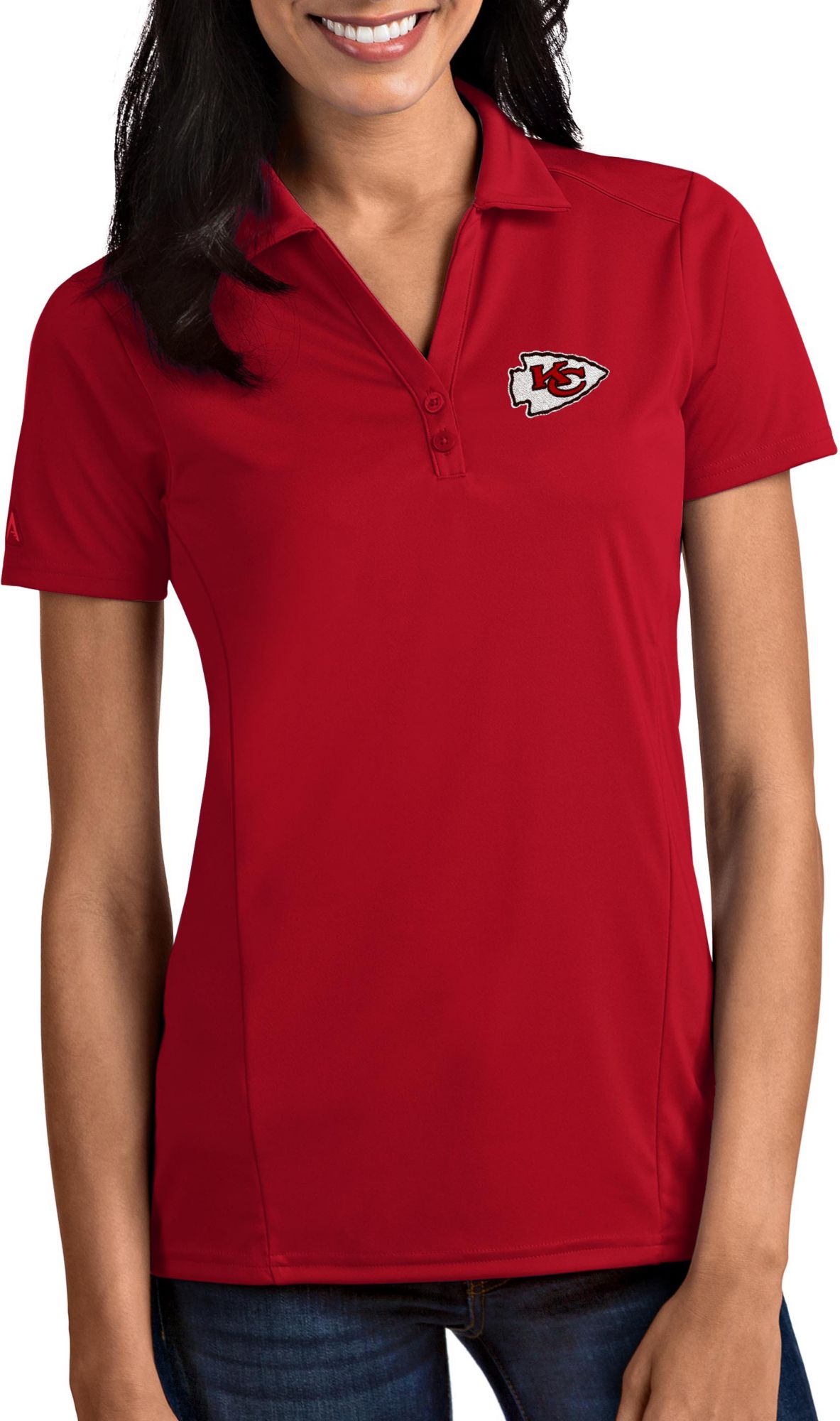 Antigua Women's Kansas City Chiefs Red Polo - Women's Chiefs Apparel