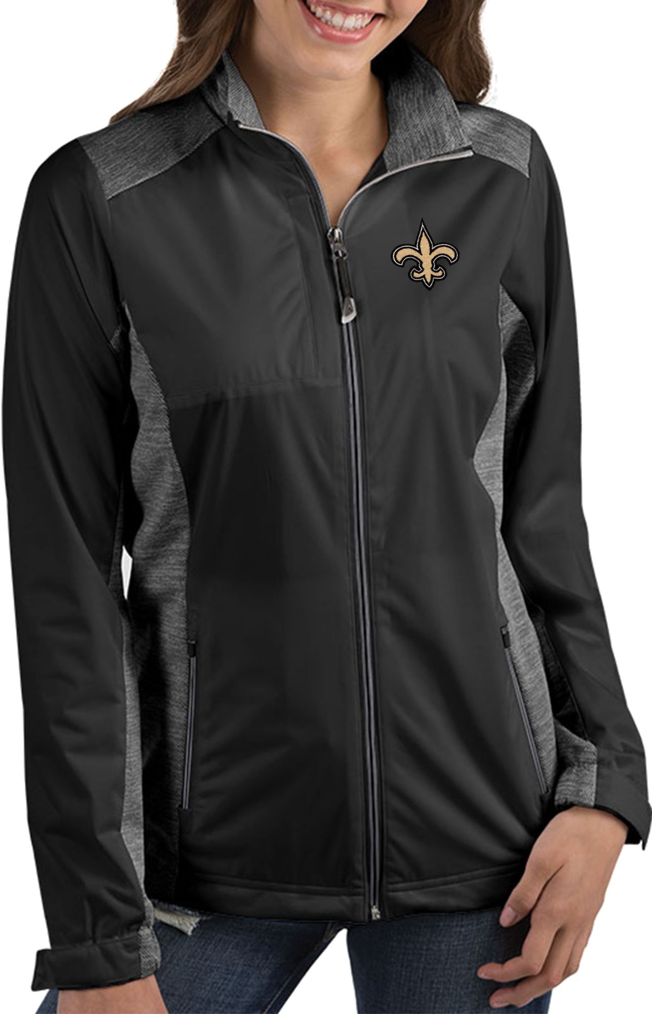 Antigua Apparel / Women's Denver Broncos Revolve Navy Full-Zip Jacket