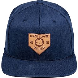 Black Clover + Rawlings Leather Patch Flat Brim Hat