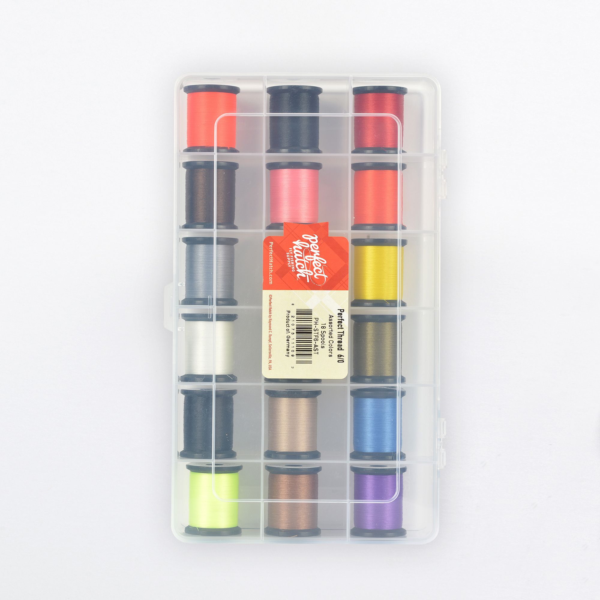 Perfect Hatch Perfect Thread 6/0 18 Spool Assortment