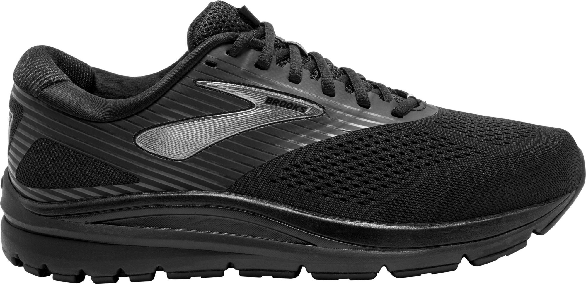 solid black brooks shoes
