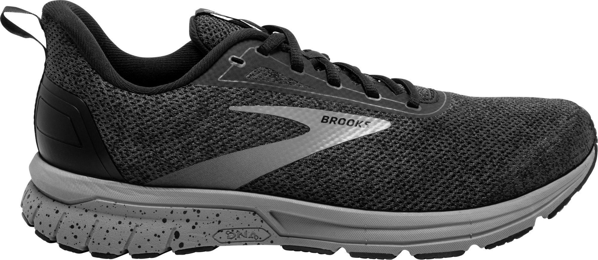 solid black brooks shoes