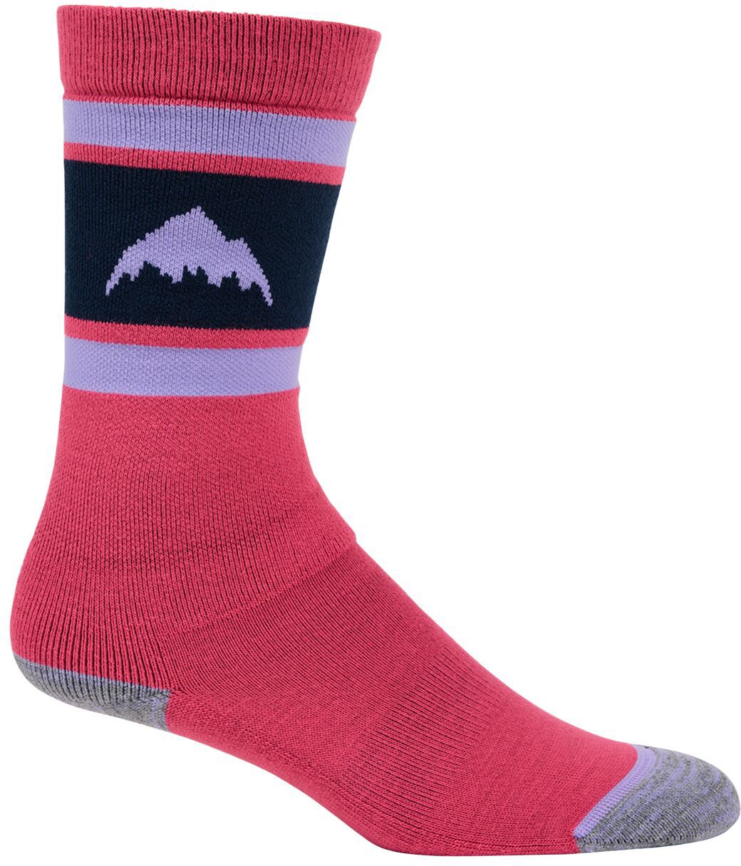 Burton Youth Weekend Midweight Socks  2 Pack, /Medium, Fuchsia Fusion