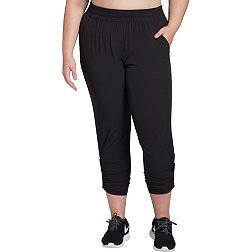 CALIA Women's Plus Size Journey Ruched Cropped Pant
