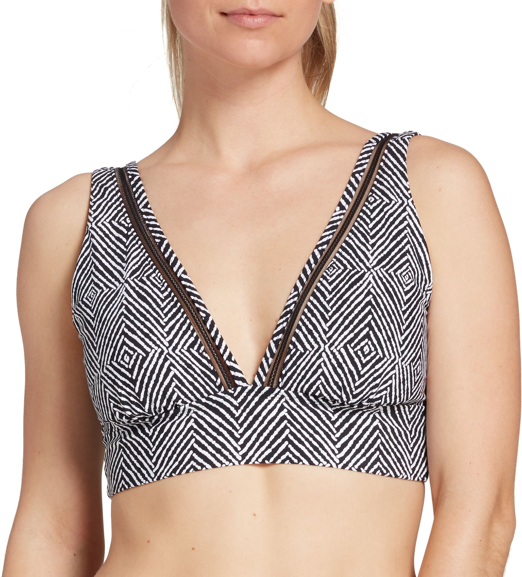 calia one shoulder swim top