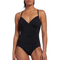 CALIA Women's Ruched One Piece Swimsuit