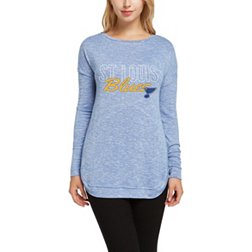 St. Louis Blues Kickoff Lace Up Tri-Blend Long Sleeve Shirt - Womens