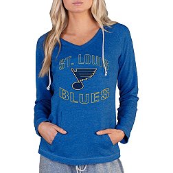 Concepts Sport Women's St. Louis Blues Terry Royal Heathered V-Neck Hoodie