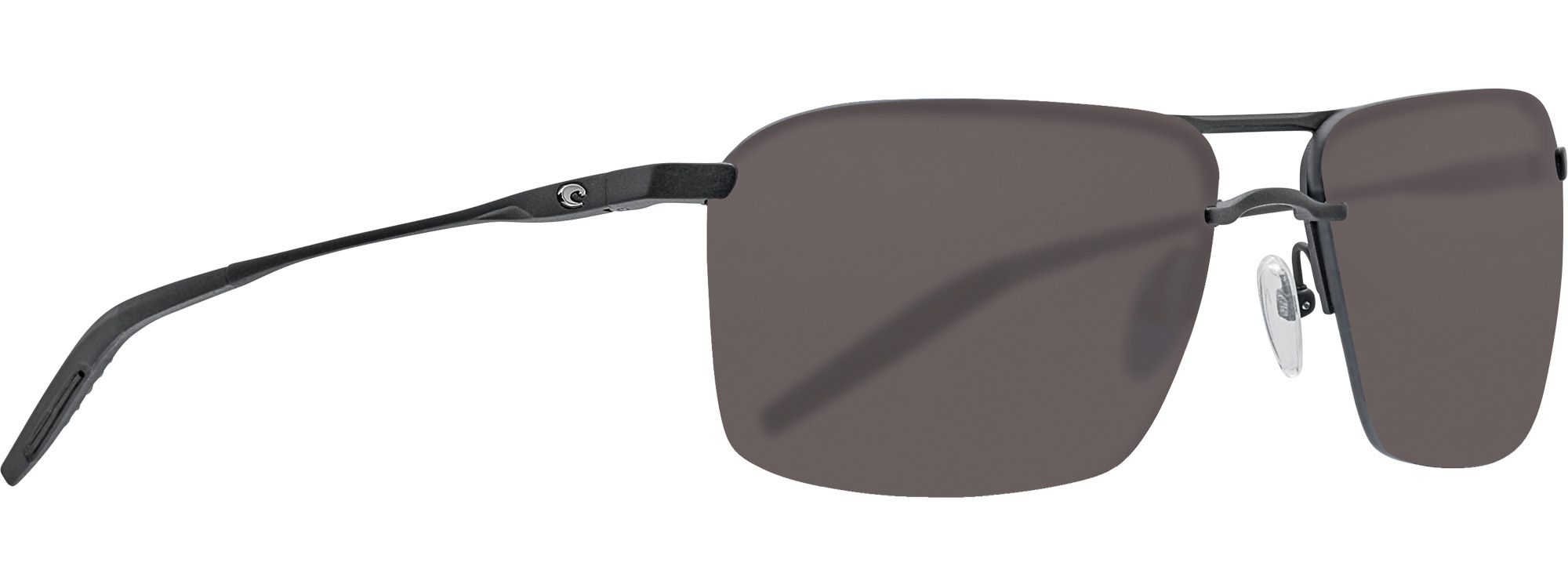 Photos - Sunglasses Costa Del Mar Skimmer 580P Polarized , Men's, Matte Black/Gray | 