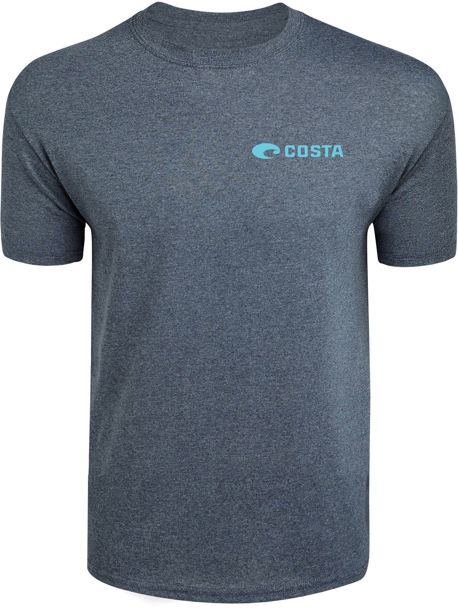 Costa Del Mar Topwater Long Sleeve Shirt For Men - Dark Heather, Comfy Cotton Fishing & Casual Wear