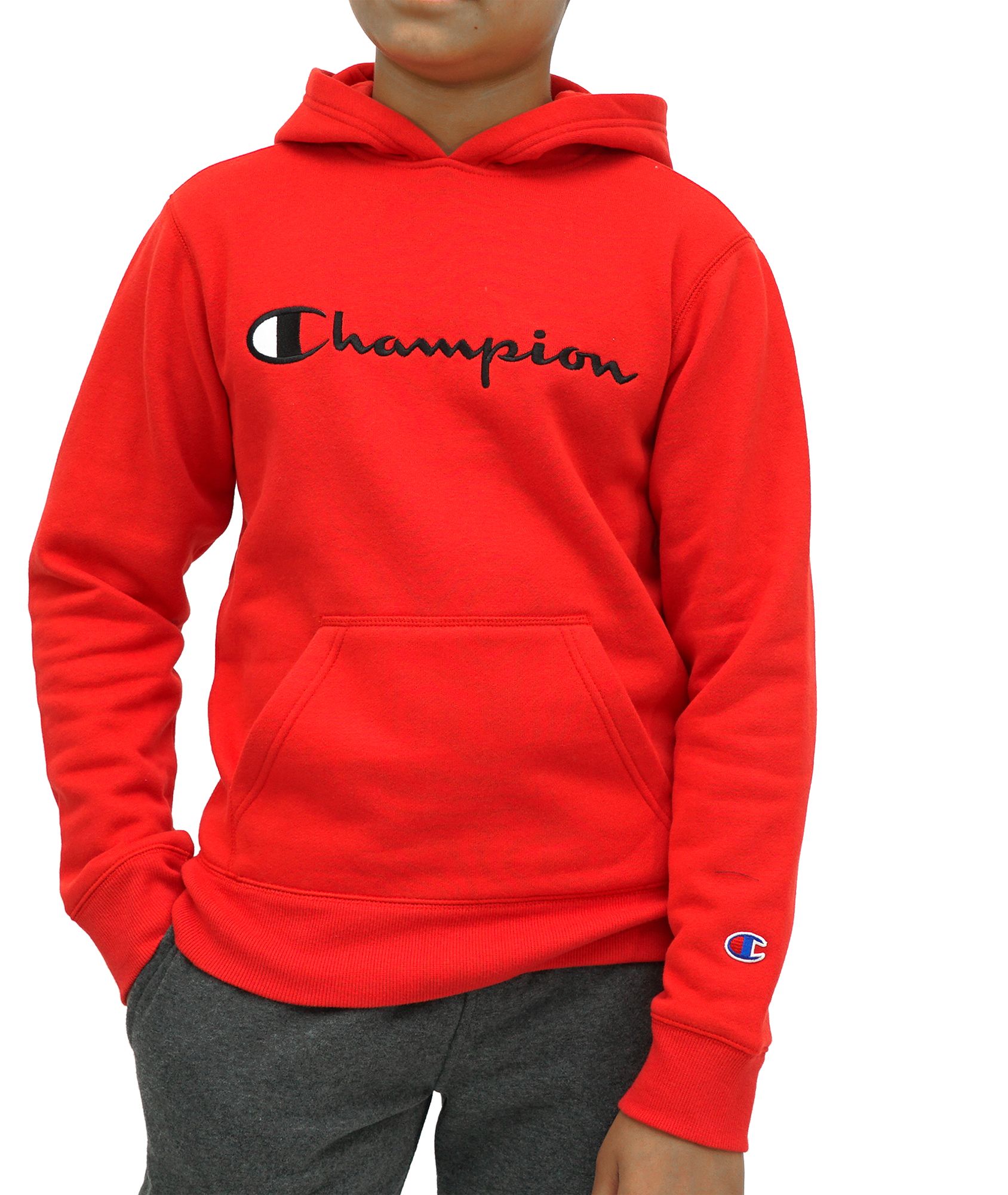 boys red hoodie