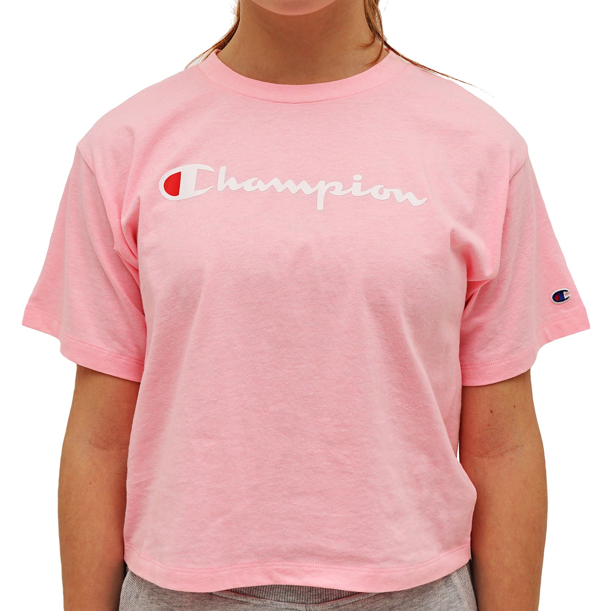 light pink champion t shirt