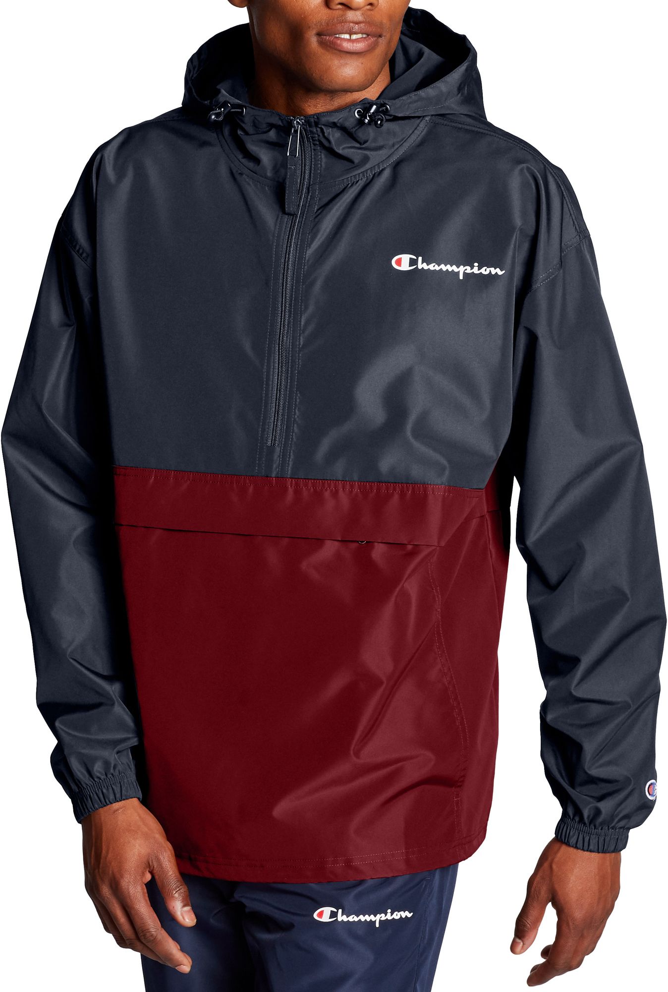 champion bubble jacket red