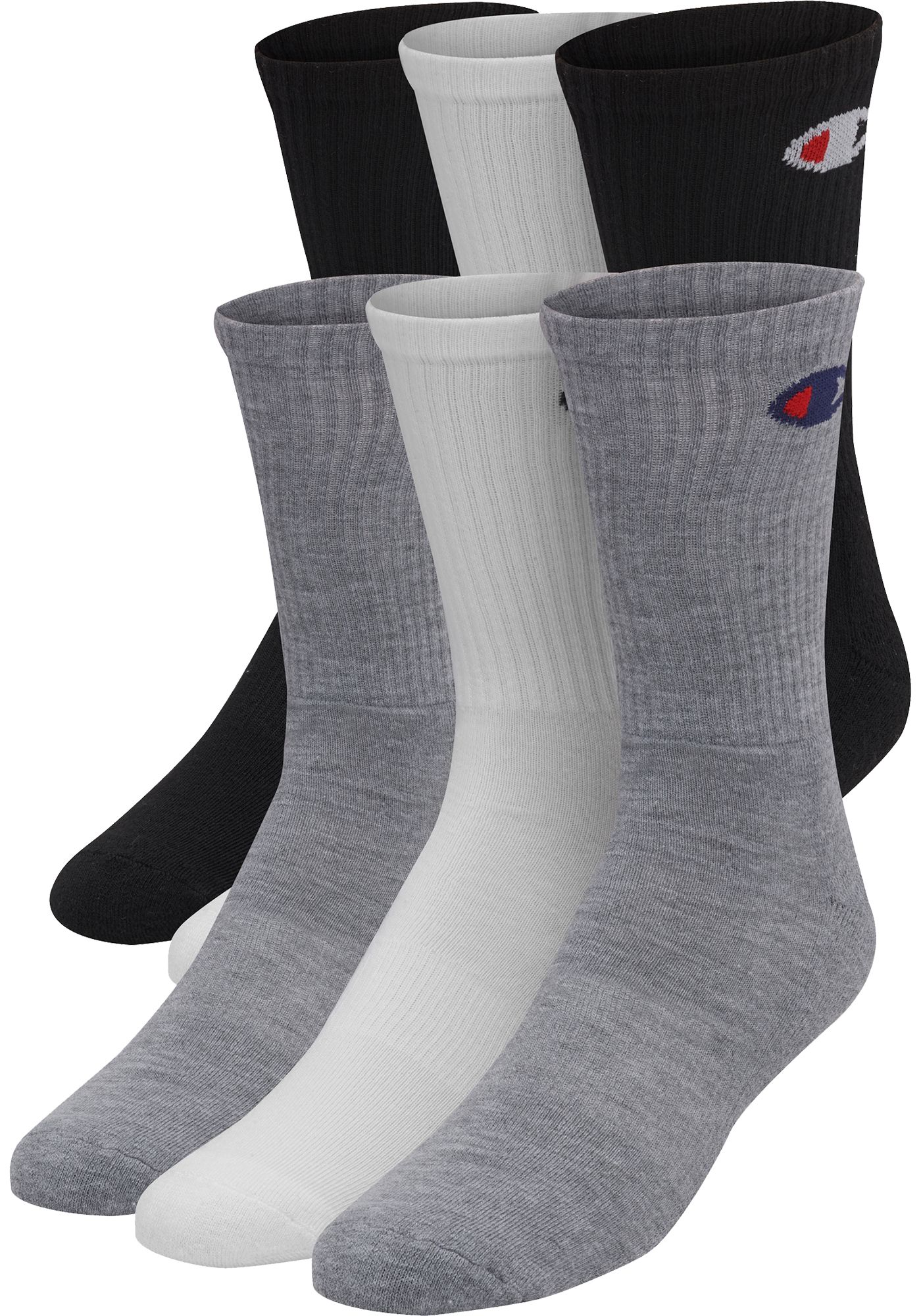 Champion Men's Crew Socks 6 Pack DICK'S Sporting Goods