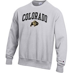 Champion Men's Colorado Buffaloes Grey Reverse Weave Crew Sweatshirt