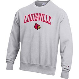 NWT Captivating Apparel Mens L Grey Louisville Cardinals Long Sleeve Shirt
