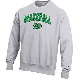 Champion Men's Marshall Thundering Herd Grey Reverse Weave Crew Sweatshirt