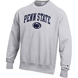 Champion Men's Penn State Nittany Lions Grey Reverse Weave Crew Sweatshirt