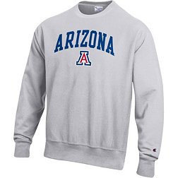 Champion Men's Arizona Wildcats Grey Reverse Weave Crew Sweatshirt