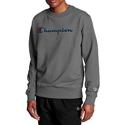 Champion Men's Powerblend Fleece Script Logo Crewneck Sweatshirt