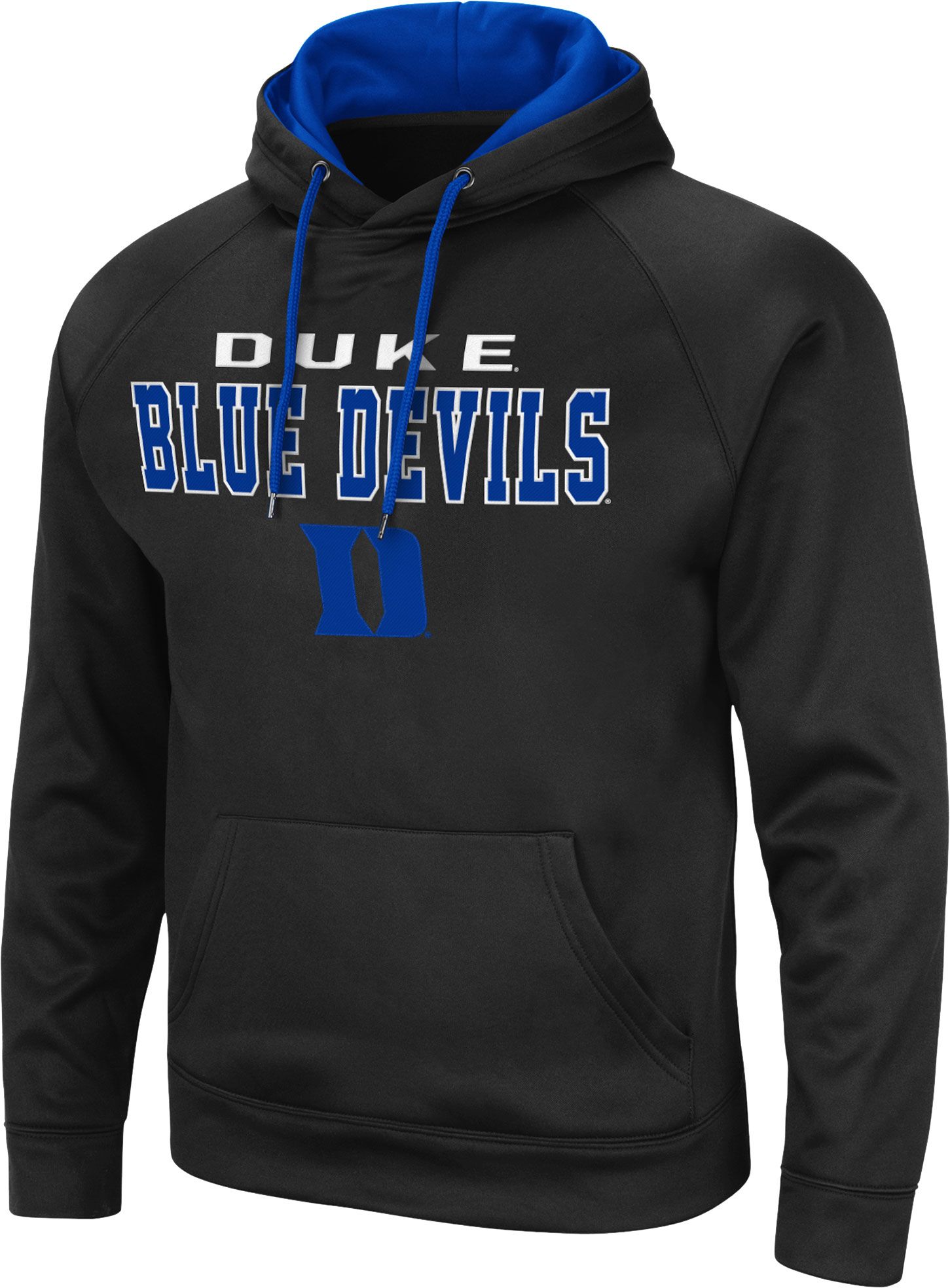 colosseum men's duke blue devils fleece pullover black hoodie