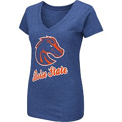 Colosseum Women's Boise State Broncos Blue Dual Blend V-Neck T-Shirt