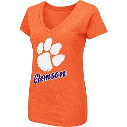 Colosseum Women's Clemson Tigers Orange Dual Blend V-Neck T-Shirt