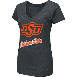 Colosseum Women's Oklahoma State Cowboys Dual Blend V-Neck Black T-Shirt