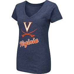 Colosseum Women's Virginia Cavaliers Blue Dual Blend V-Neck T-Shirt