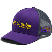 Columbia Men's LSU Tigers Purple PFG Mesh Fitted Hat